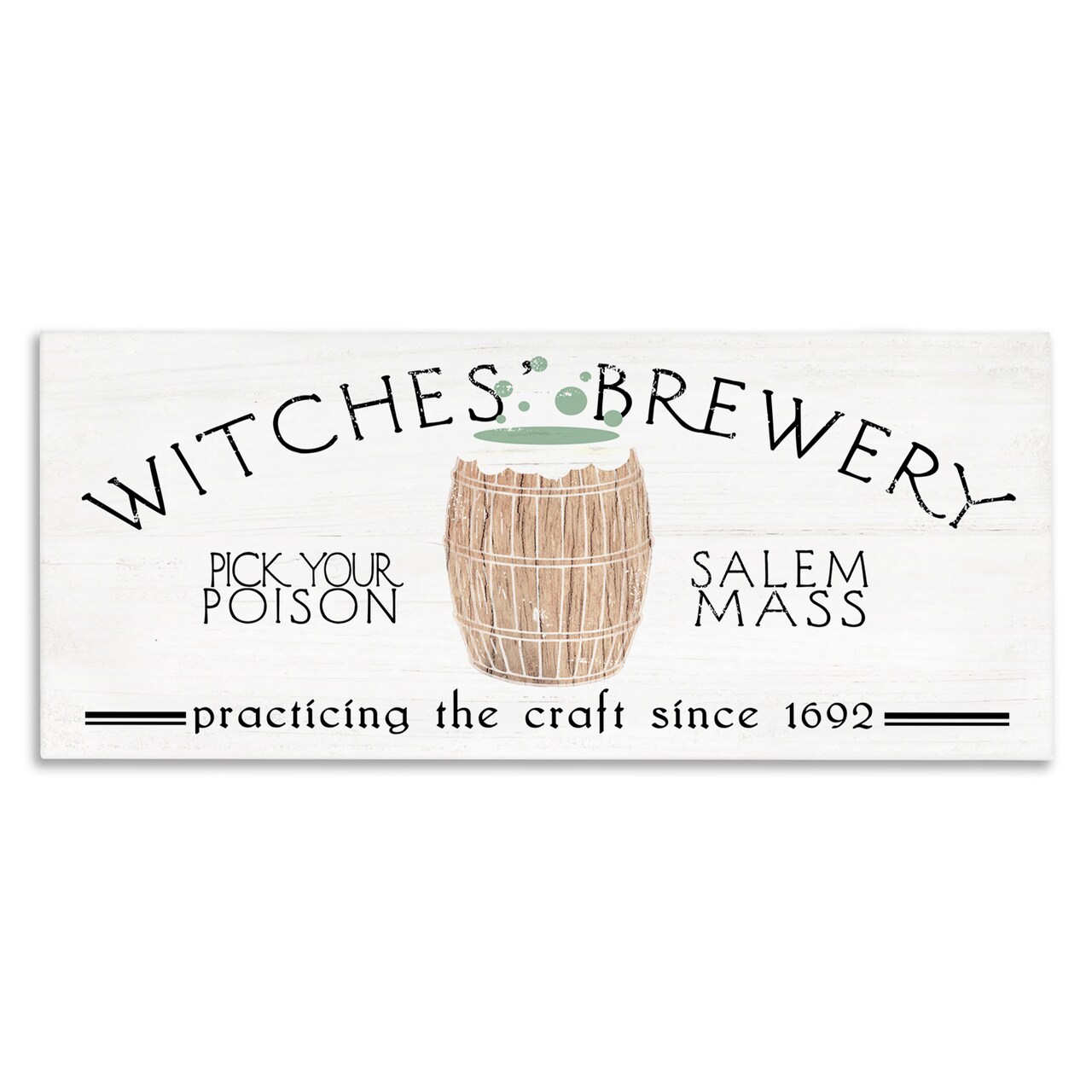 Witches Brewery Seasonal Halloween Vintage Salem Sign Canvas Art
